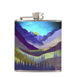 Purple Mountains Majesty Hip Flask