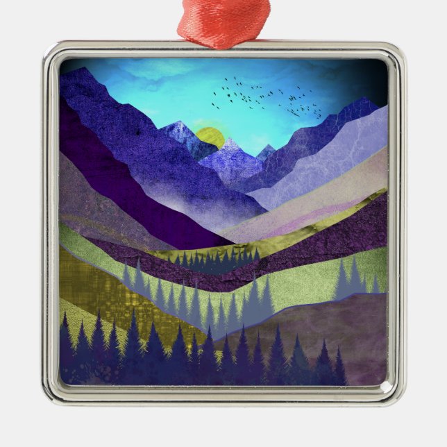 Purple Mountains Majesty Metal Ornament (Front)
