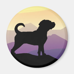 Purple Mountains Puggle Dog Magnet