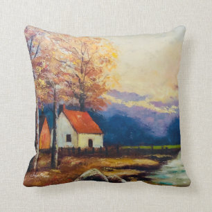 Purple Mountains Throw Pillow