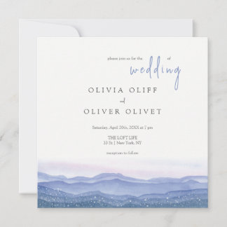 Purple Mountains Wedding Invitation