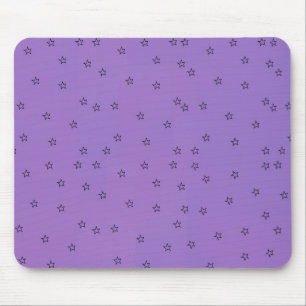 Purple Mousepad with Tiny Black Stars