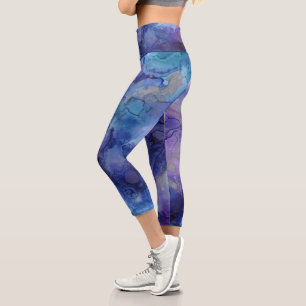 Purple MultiColor  Capri Leggings