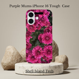 Purple Mums iPhone 16 Coque