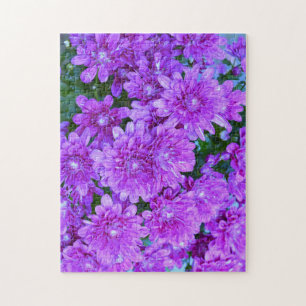 Purple mums jigsaw puzzle
