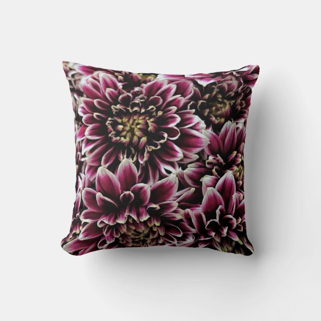 Purple mums - pillow (Front)