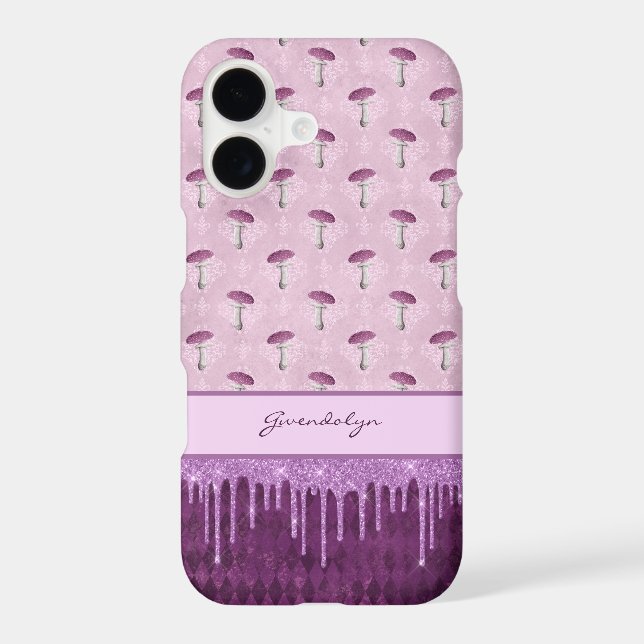 Purple Mushroom Dream and Glitter Drips Monogram (Back)