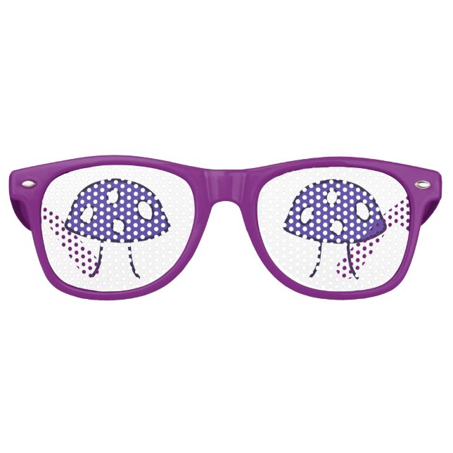 Purple Mushroom Retro Party Shades (Front)