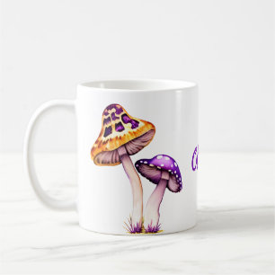 Purple Mushrooms Amanita mushroom Coffee Mug