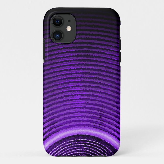 Purple music speaker and sound waves Case-Mate iPhone case (Back)