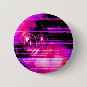 Purple music speakers 2 inch round button
