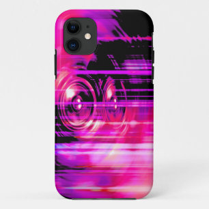 Purple music speakers iPhone 11 case