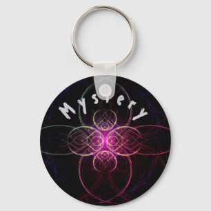 Purple Mystery Space Fractal Keychain