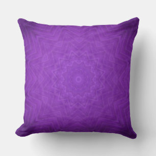 Purple Mystical Mandala Throw Pillow