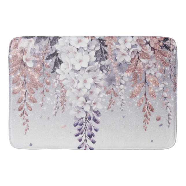 Purple Mystical Wisteria Drift Bath Mat (Front)