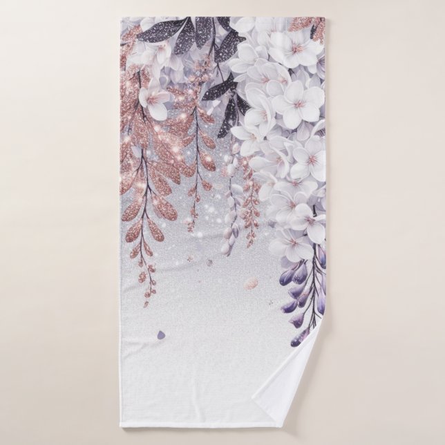 Purple Mystical Wisteria Drift Bath Towel Set (Bath Towel)