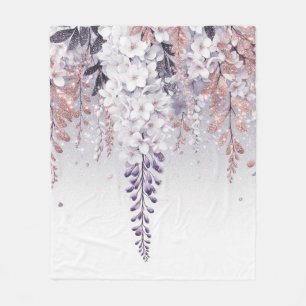 Purple Mystical Wisteria Drift Fleece Blanket