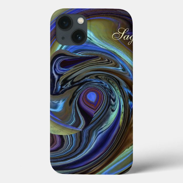 Purple N Gold Feather Abstract iPad case (Back)