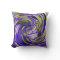 Purple N Lime Abstract Art Throw Pillow