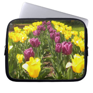 Purple N Yellow Tulips Laptop Sleeve