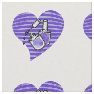 Purple nail polish love fabric