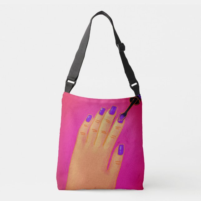 Purple Nails Nail Tech Tote Bag (Front)