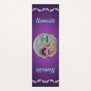 Purple & Namaste Yin Yang Jewel Toned Yoga Mat