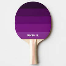 Purple Name Black Ping Pong Paddle