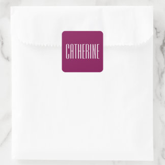 Purple Name Sticker