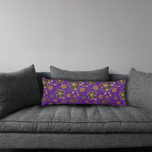 Purple natural flower  body pillow