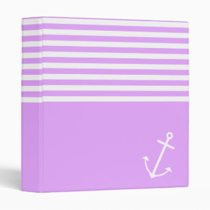 Purple Nautical Binder