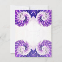 Purple Nautilus Shell Fibonacci Spiral 