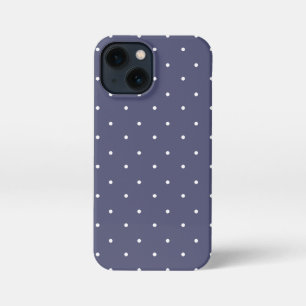 Purple Navy and white Polka Dots Phone Cases