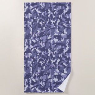 Purple Navy Camouflage  Beach Towel