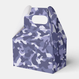 Purple Navy Camouflage Favor Box