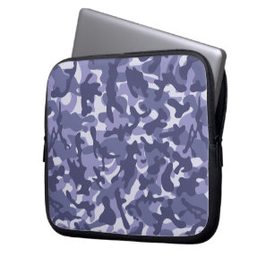 Purple Navy Camouflage Laptop Sleeve