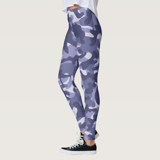 Purple Navy Camouflage  Leggings (Left)