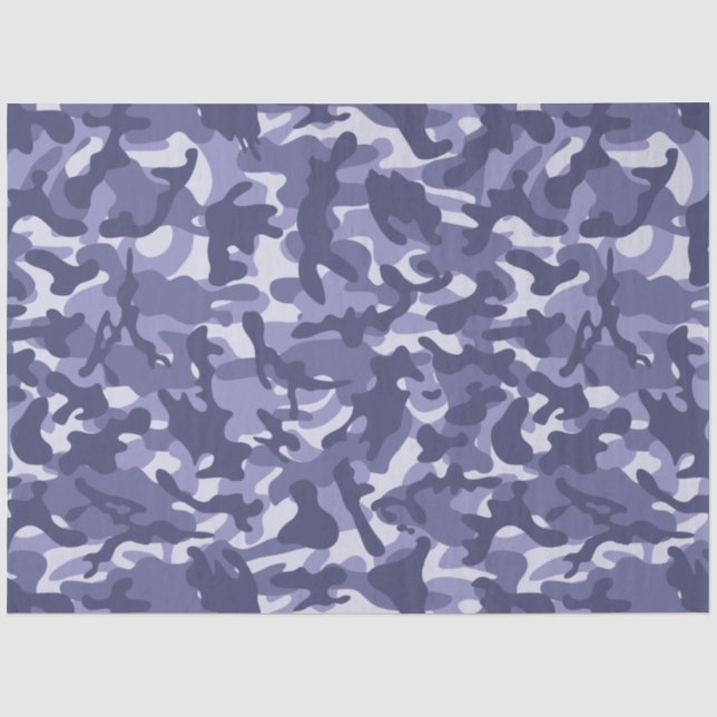 Purple Navy Camouflage Tissue Paper (Front)
