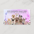 Purple Navy Pink Flowers Pet Sitter Walker dogs