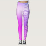 Purple Neon Glitter Sparkly Drips Party Leggings<br><div class="desc">Leggings with Purple Pink Neon Glitter Sparkly Drip Dance Party Modern Gift- Add Your Unique Text - Make Your Special Gift - Resize and move or remove and add text / elements with customization tool. Design by MIGNED. Please see my other projects. You can also transfer this designs to more...</div>