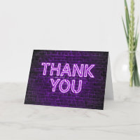 Purple Neon Glow Black Brick Wall