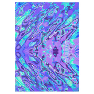 Purple Neon Marble Texture Abstract Liquid Paint Tablecloth
