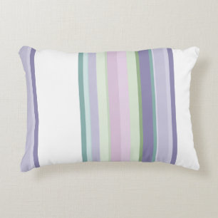Purple, Neptune, sea green, and Lavender stripes Accent Pillow