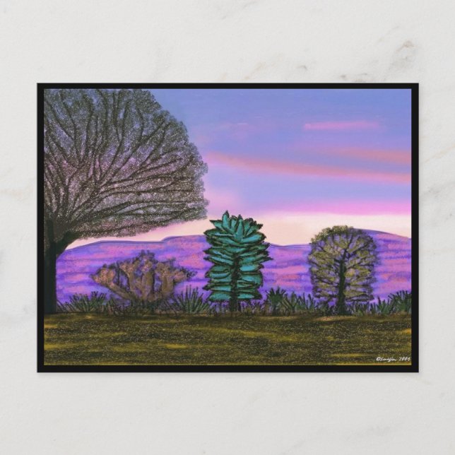 Purple Nevada Desert Postcard (Front)