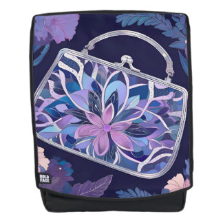 Purple Night Roses AI art Backpack