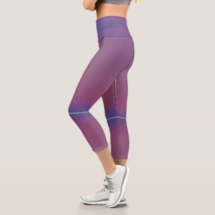 purple night setting High Waisted Capris