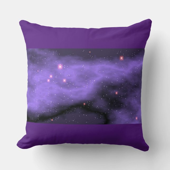 Purple night throw pillow. Double sided. Throw Pillow (Front)