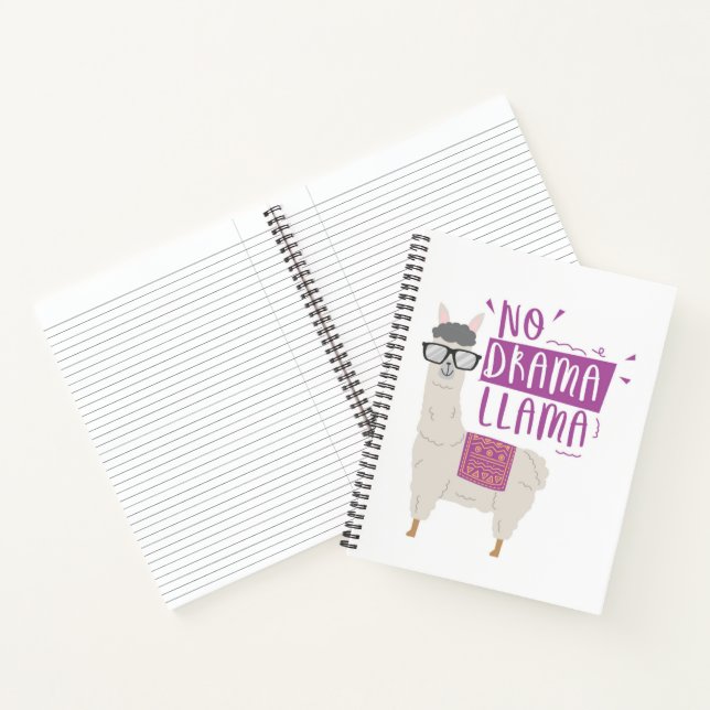 Purple No Drama Llama Notebook (Inside)