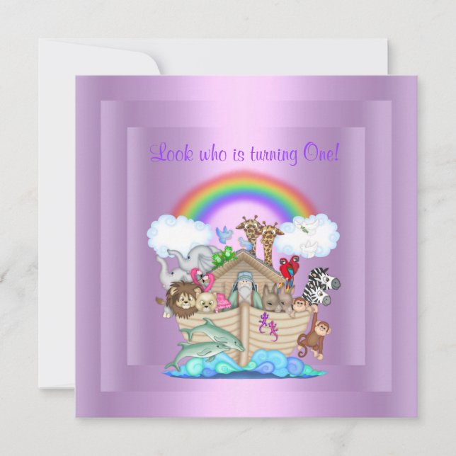 PURPLE NOAHS ARTIFICE PARTY INVITATION (Devant)