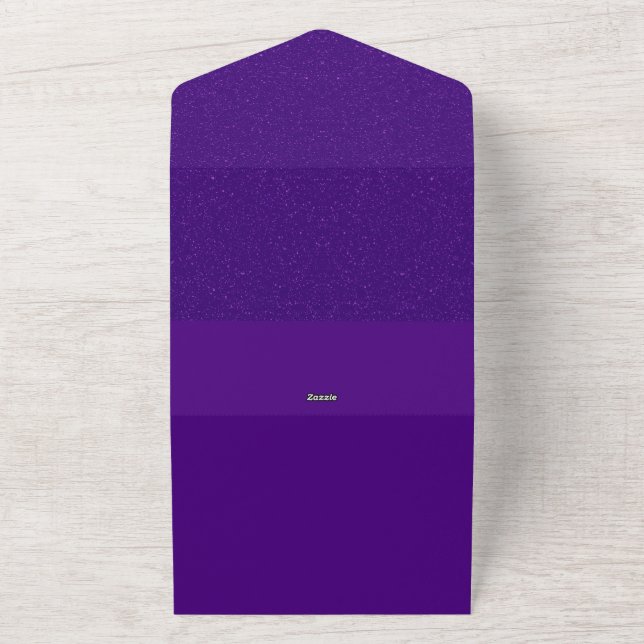 Purple Noise All-In-One Wedding Invite – Customize (Outside)